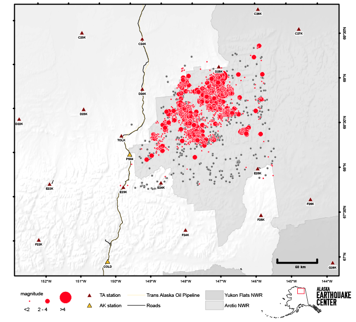 Earthquakes in swarm from 2019.