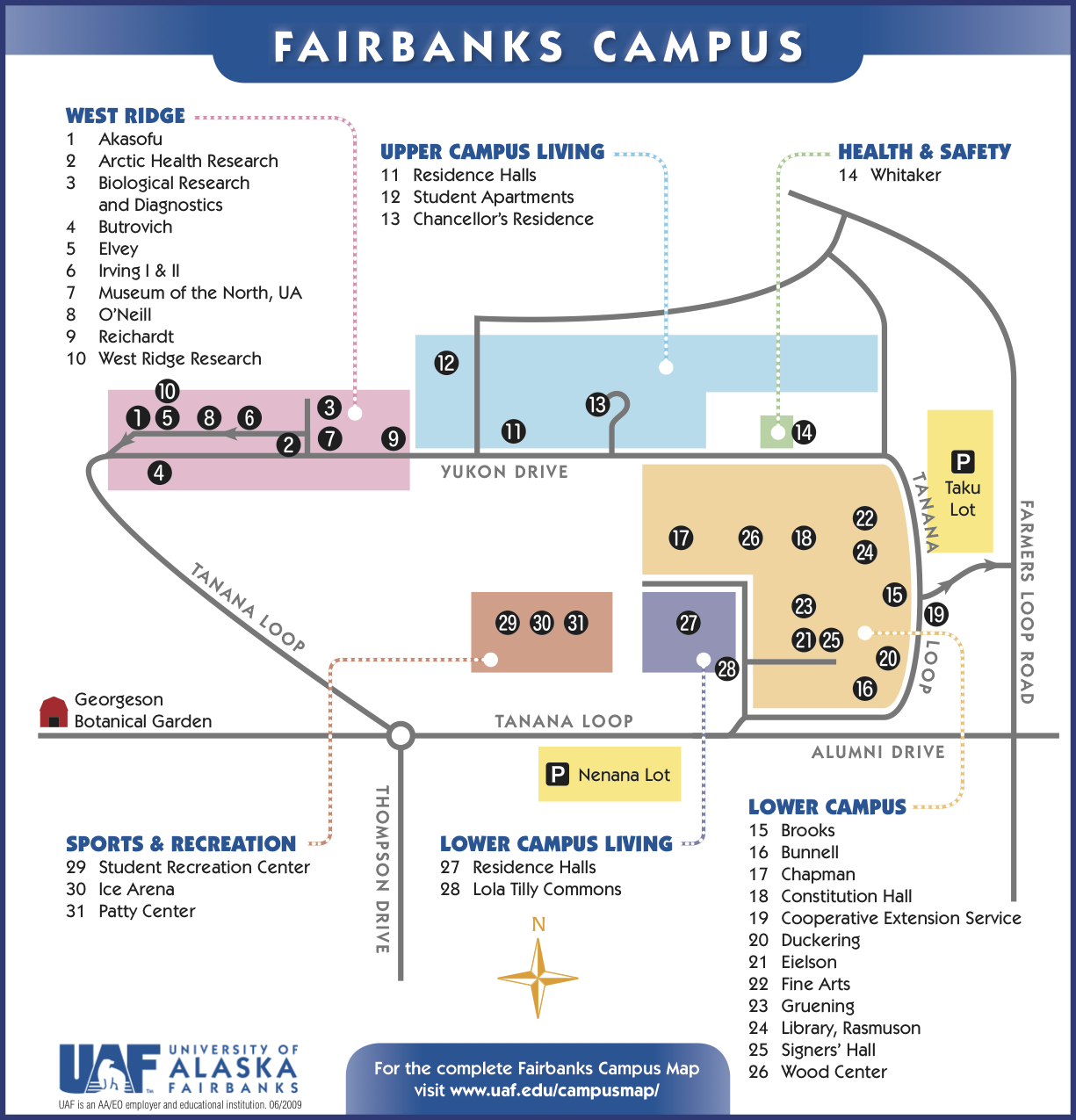 University Of Alaska Fairbanks Map | Cities And Towns Map