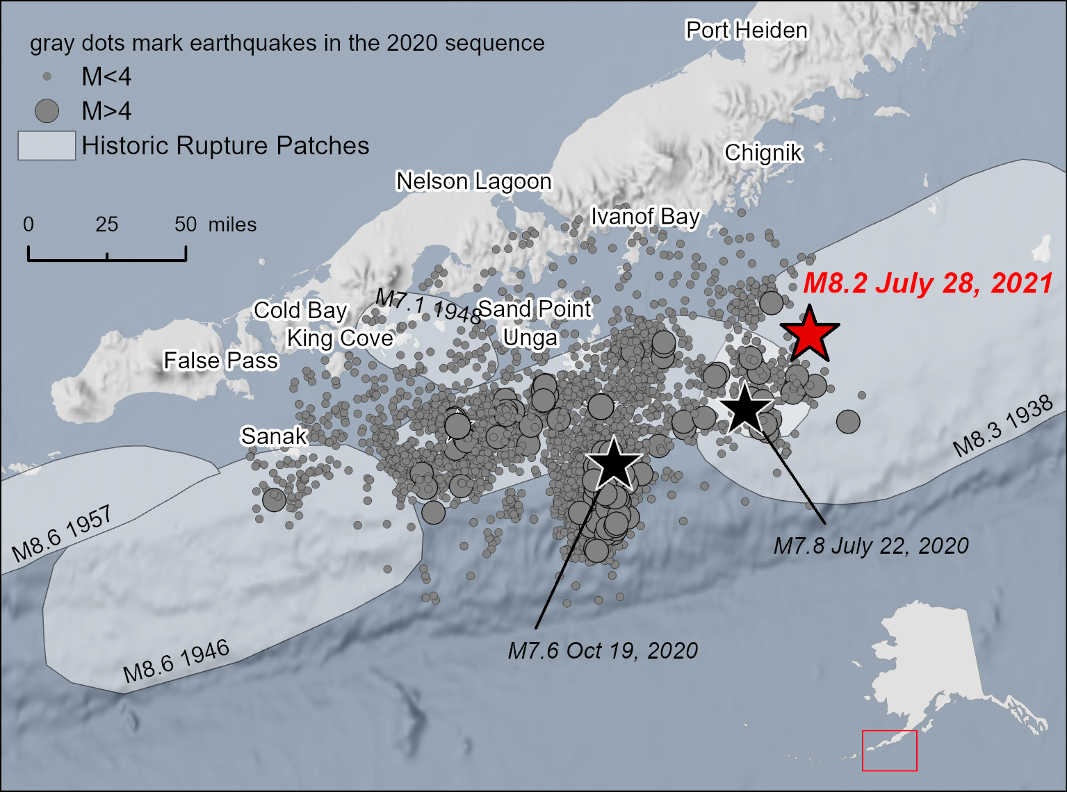 Map of the M8.2 Chignik Earthquake