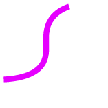 Magenta wavy line.
