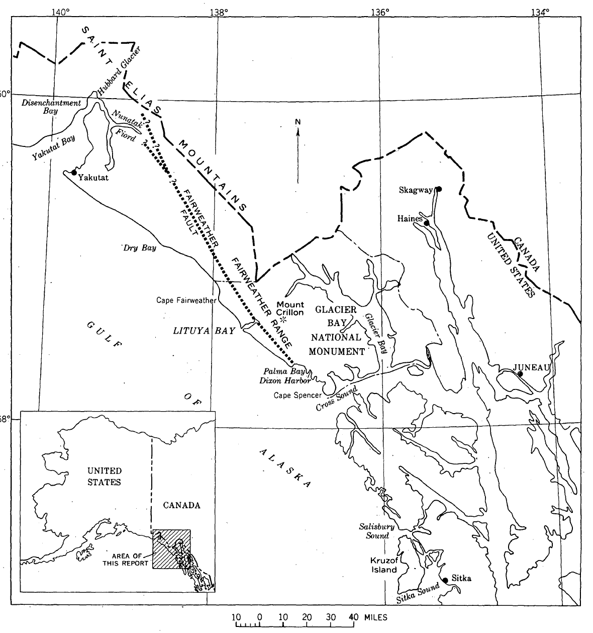 Lituya Bay shelter map
