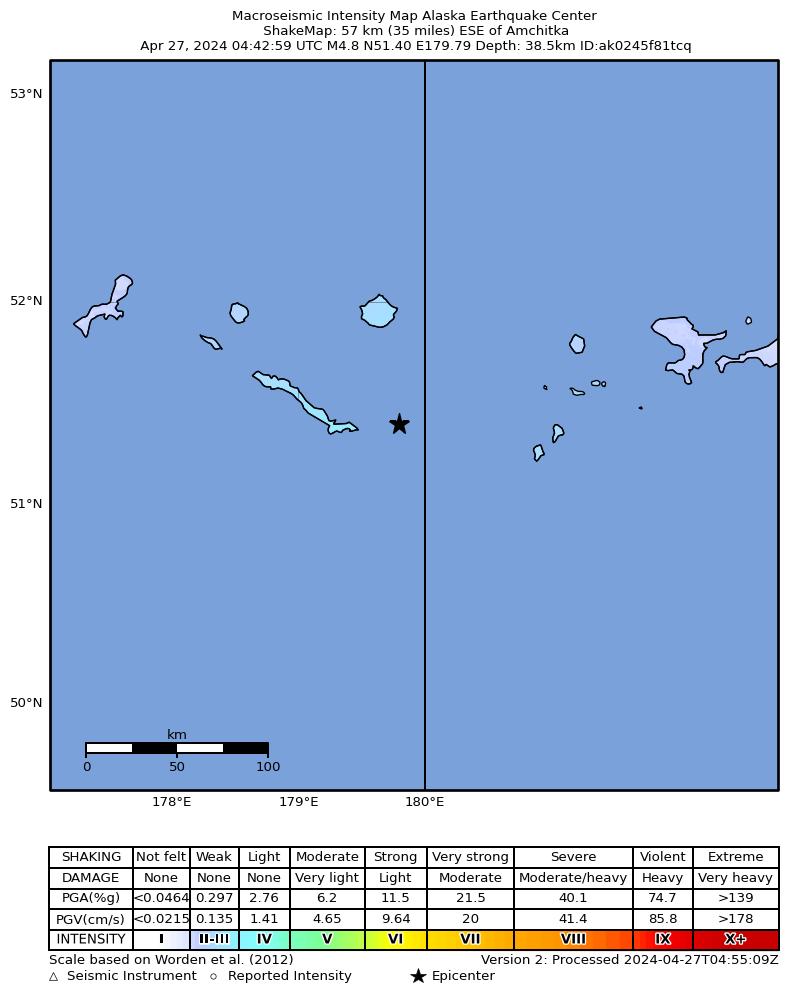 Amchitka M4.9 | Alaska Earthquake Center