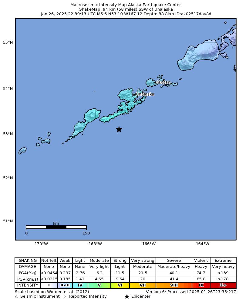 Okmok Caldera M5.6 | Alaska Earthquake Center