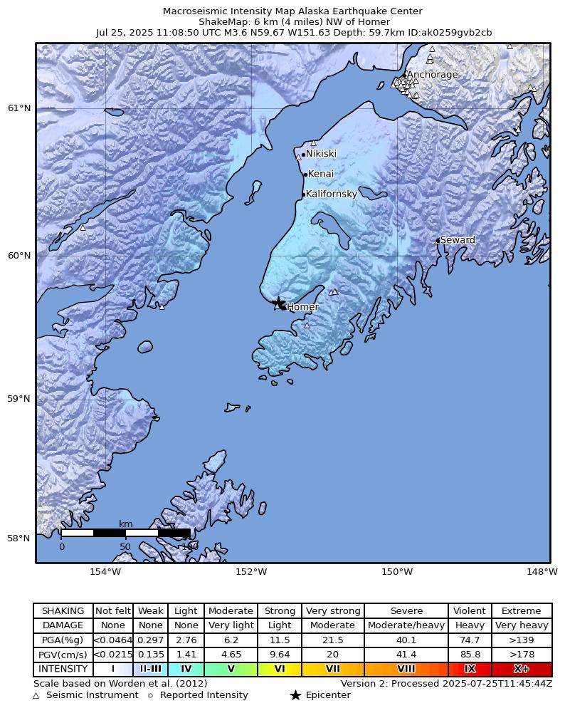 Alaska earthquake 2025 video