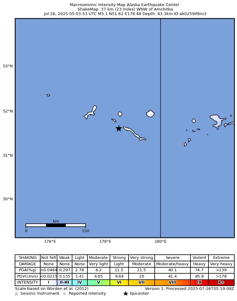 Alaska earthquake time